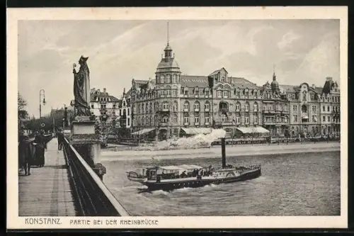 AK Konstanz, Partie bei der Rheinbrücke