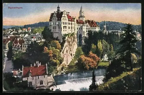 AK Sigmaringen, Schloss Sigmaringen und Umgebung
