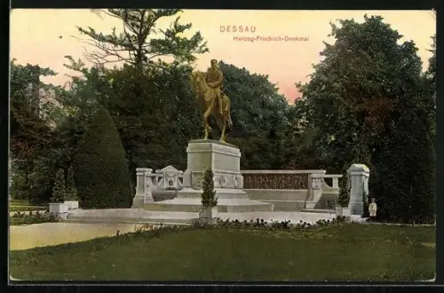 AK Dessau, Herzog-Friedrich-Denkmal