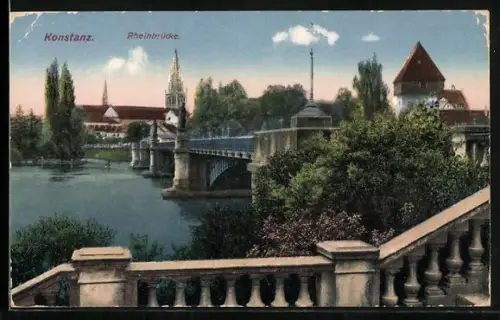 AK Konstanz, Rheinbrücke