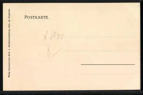 AK Jena, Markt, Rathaus, Denkmal