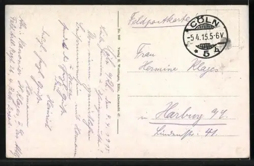 AK Köln a. Rh., Hohenzollernbrücke