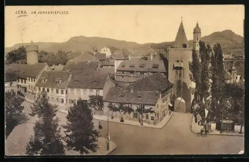 AK Jena, Johannisplatz, Stadttor, historische Gebäude