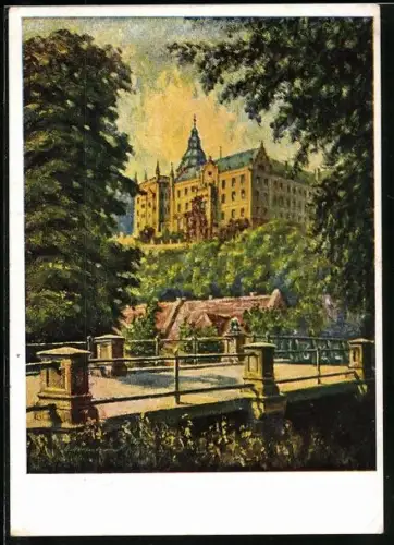 Künstler-AK Gera, Schloss Osterstein