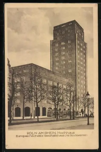 AK Köln am Rhein, Hansa-Hochhaus, Europas höchstes Geschäftshaus