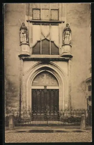 AK Wittenberg / Elbe, Schlosskirche, Thesentür