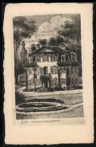 Künstler-AK Jena, Prinzessinnengarten