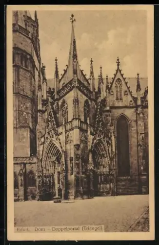 AK Erfurt, Dom, Doppelportal, Triangel