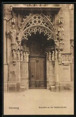 AK Nürnberg, Brauttüre and er Sebalduskirche