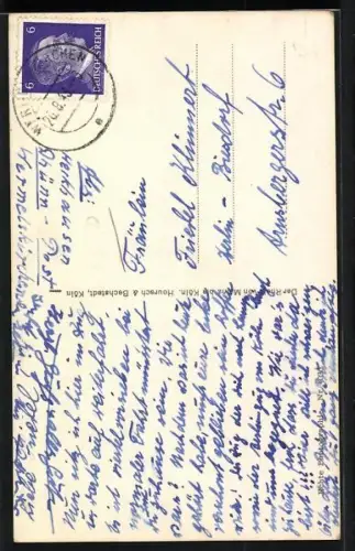 AK Köln, Blick durch die Eigelstein-Torburg