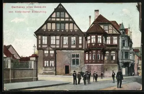 AK Höxter, Dechaney, Altes Gebäude von historischer Bedeutung