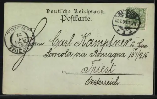 AK Hamburg-Neustadt, Alter Jungfernstieg im Winter