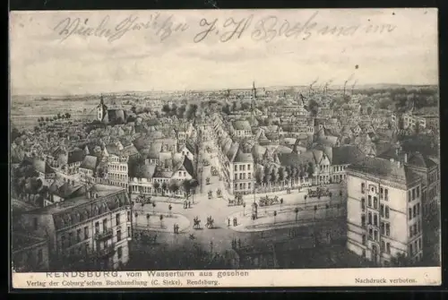 AK Rendsburg, Vom Wasserturm aus gesehen