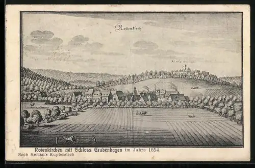 Künstler-AK Rotenkirchen, Schloss Grubenhagen im Jahre 1654