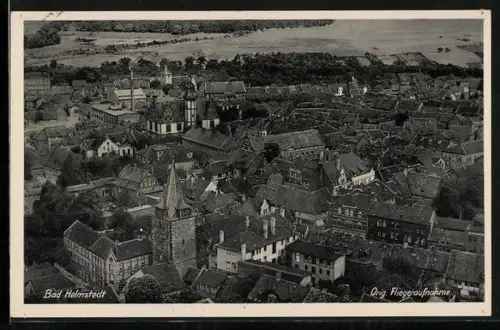 AK Bad Helmstedt, Fliegeraufnahme des Ortes