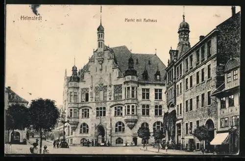 AK Helmstedt, Markt mit Rathaus