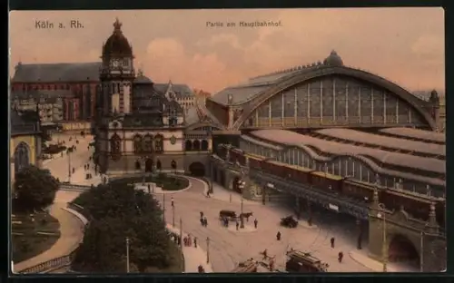 AK Köln a. Rh., Partie am Hauptbahnhof