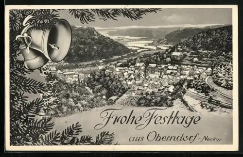 AK Oberndorf /Neckar, Winterliche Ortsansicht