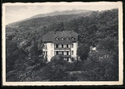 AK Baden-Baden, Haus Salem aus der Vogelschau