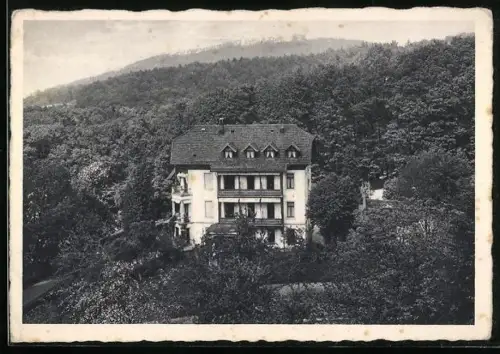 AK Baden-Baden, Haus Salem aus der Vogelschau
