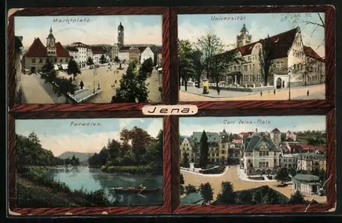 AK Jena, Universität, Carl-Zeiss-Platz, Marktplatz