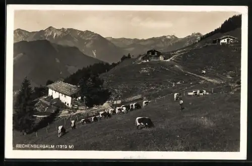AK Unterwössen, Gasthaus Rechenbergalm