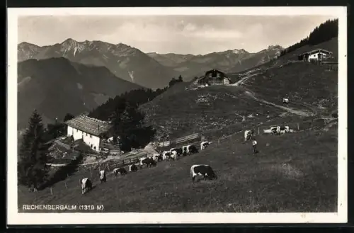 AK Unterwössen, Gasthaus Rechenbergalm