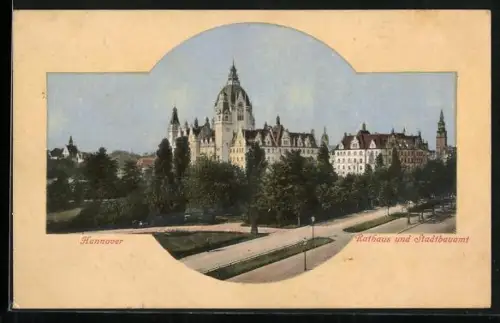 AK Hannover, Rathaus und Stadtbauamt