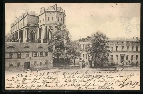 AK Halle a. S., Dom und Domplatz