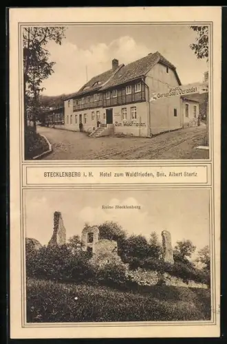 AK Stecklenberg i. H., Hotel zum Waldfrieden