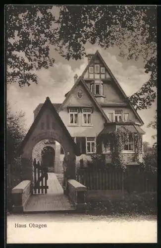 AK Einbeck, Villa Ohagen am Huberweg 28, Vorderansicht
