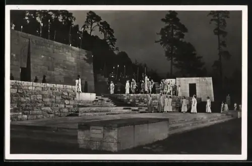 AK Berlin, Olympiade 1936, Der Einzug des Herakles, Spiel auf der Dietrich Eckhardt-Bühne