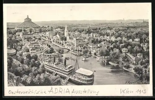 AK Wien, Gesamtansicht der Österr. Adria-Ausstellung 1913