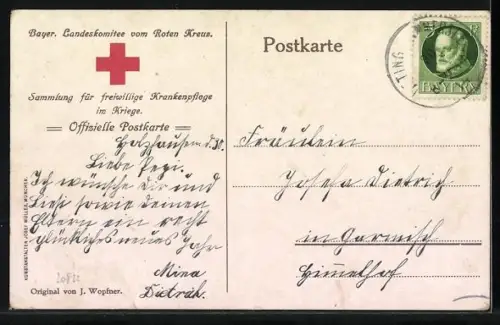 AK Krankenschwestern befördern Verletzten auf einem Boot, Rotes Kreuz