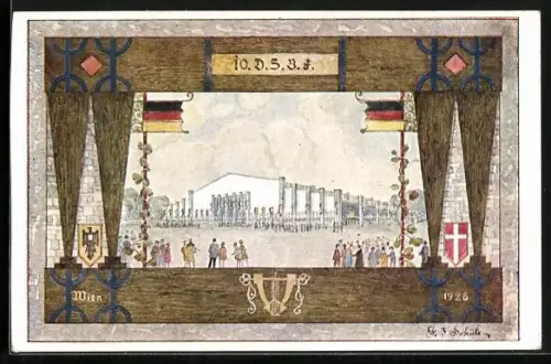 AK Wien, 10, Deutsches Sängerbundesfest 1928, Sängerhalle