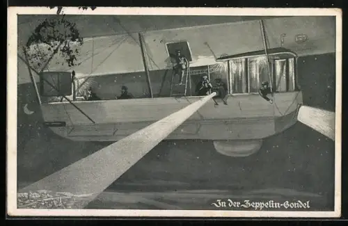 AK In der Zeppelin Gondel