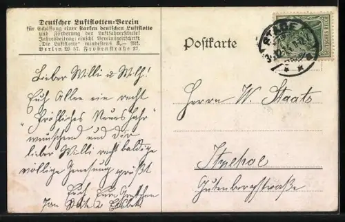 AK In der Zeppelin Gondel