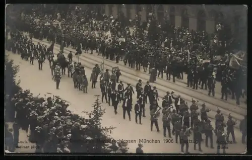 AK München, XV. Deutsches Bundesschiessen 1906, Festzug