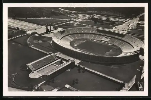 AK Berlin, Reichssportfeld, Luftbild vom Olympia-Stadion