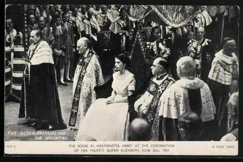 AK The Scene in Westminster Abbey at the Coronation of Her Majesty Queen Elizabeth, 1953