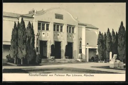 AK München, Ausstellung 1908, Kunstlertheater