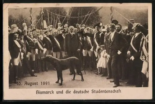 AK Bismarck und die deutsche Studentenschaft, Hund, 10. August 1891
