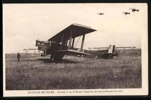 AK Aviation Militaire, Goliath F. 60, Bi-Moteur, Appareil de bombardement de nuit, Flugzeug