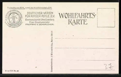 AK Denkt an unsere Krieger-Waisen - Zwei Krankenschwestern mit Säuglingen