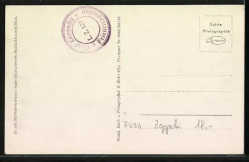 AK Friedrichshafen a. B., Graf Zeppelin in voller Fahrt, Flugzeugaufnahme