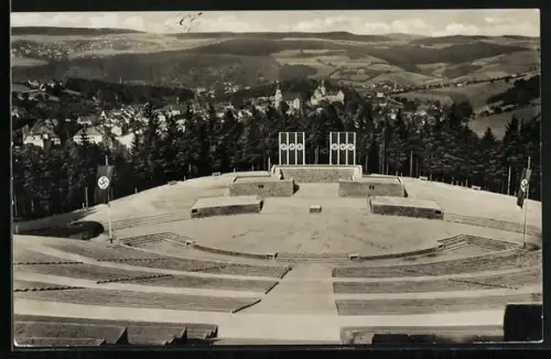 AK Schwarzenberg / Erzgebirge, Grenzlandfeierstätte mit n