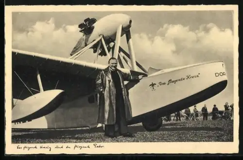 AK Wasserflugzeug Das fliegende Kreuz an Land