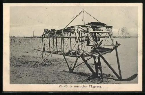 AK Zerstörtes russisches Flugzeug