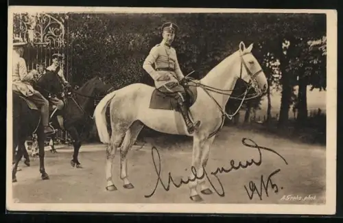 AK Kronprinz Wilhelm von Preussen in Uniform zu Pferde