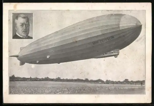 AK LZ 127, Luftschiff Graf Zeppelin, Porträt des Grafen